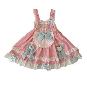 Cute lolita dress- bear bows apron kawaii dress